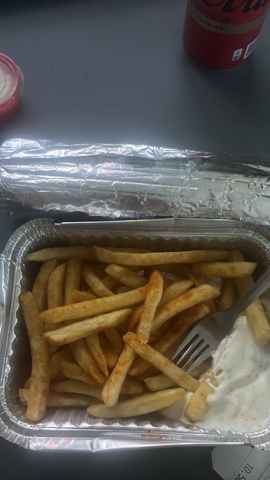 papas fritas con salsa