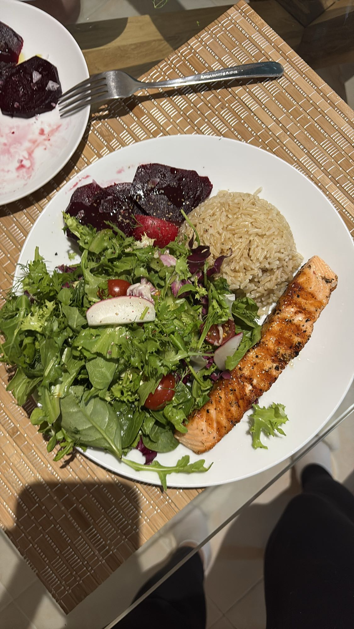 Salmon Rice Salad Plate