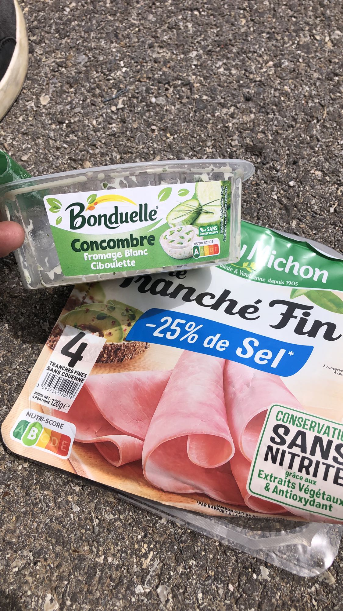Jambon et concombre