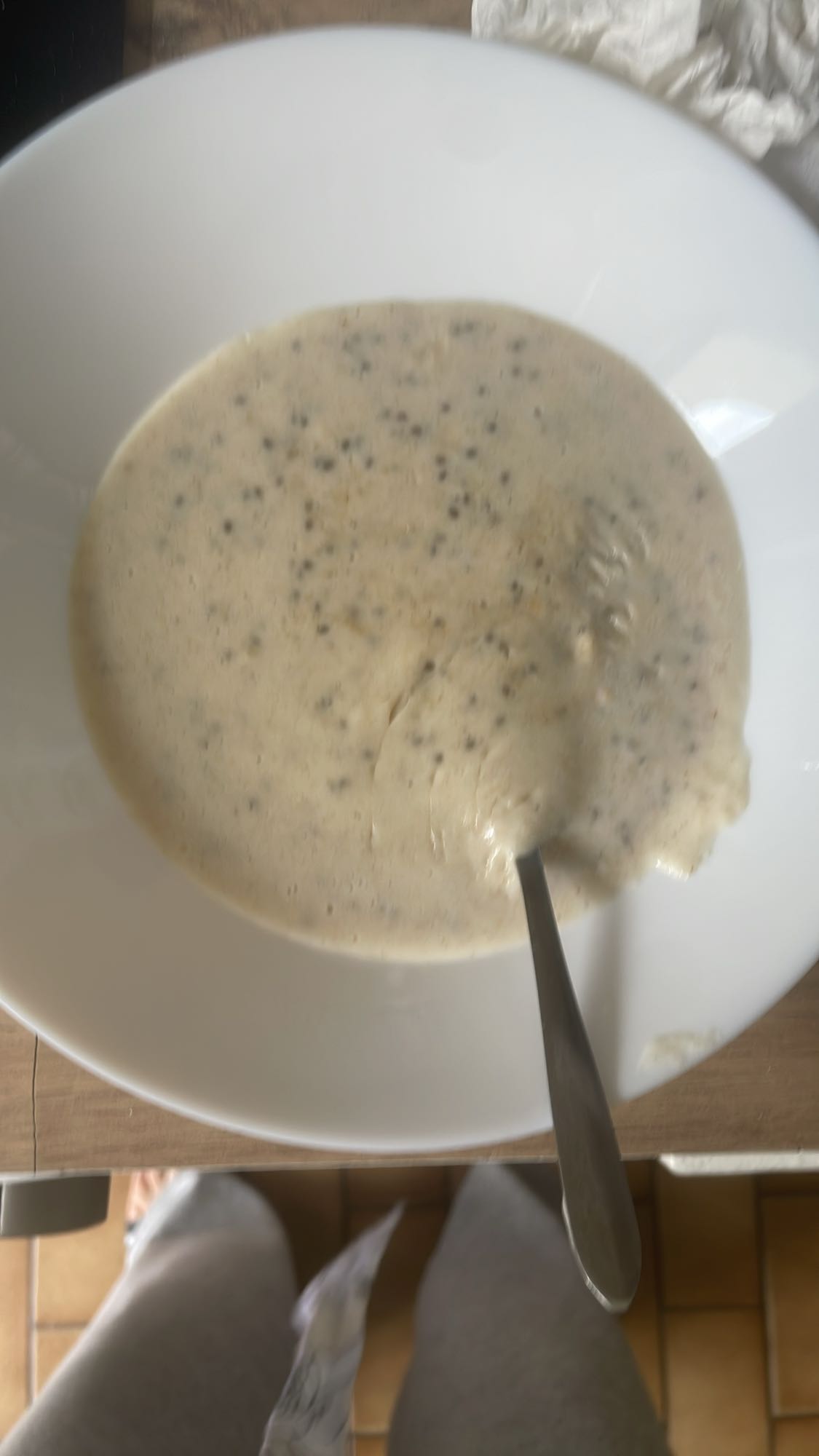 Bouillie de farine d'orge au lait et miel