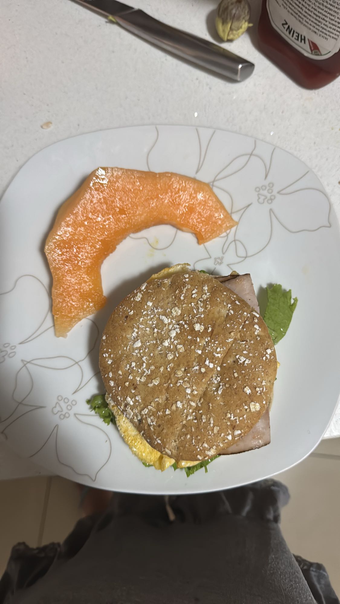 sándwich con melón