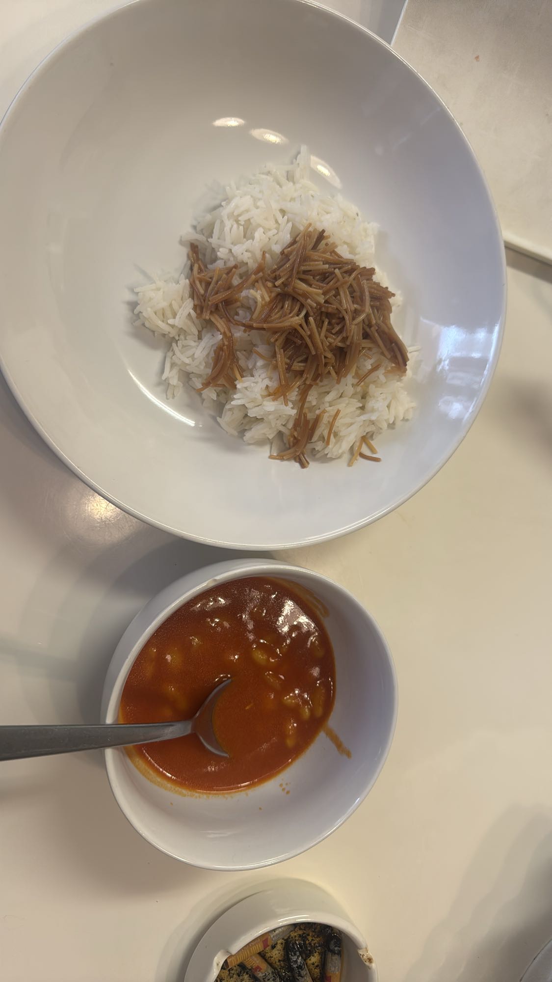 Ris med vermicelli och soppa