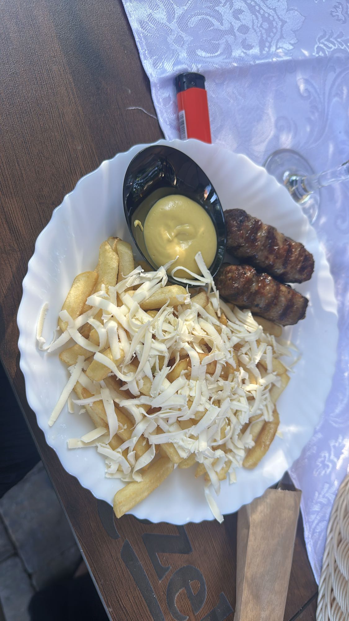 Cheesy Fries and Kebabs