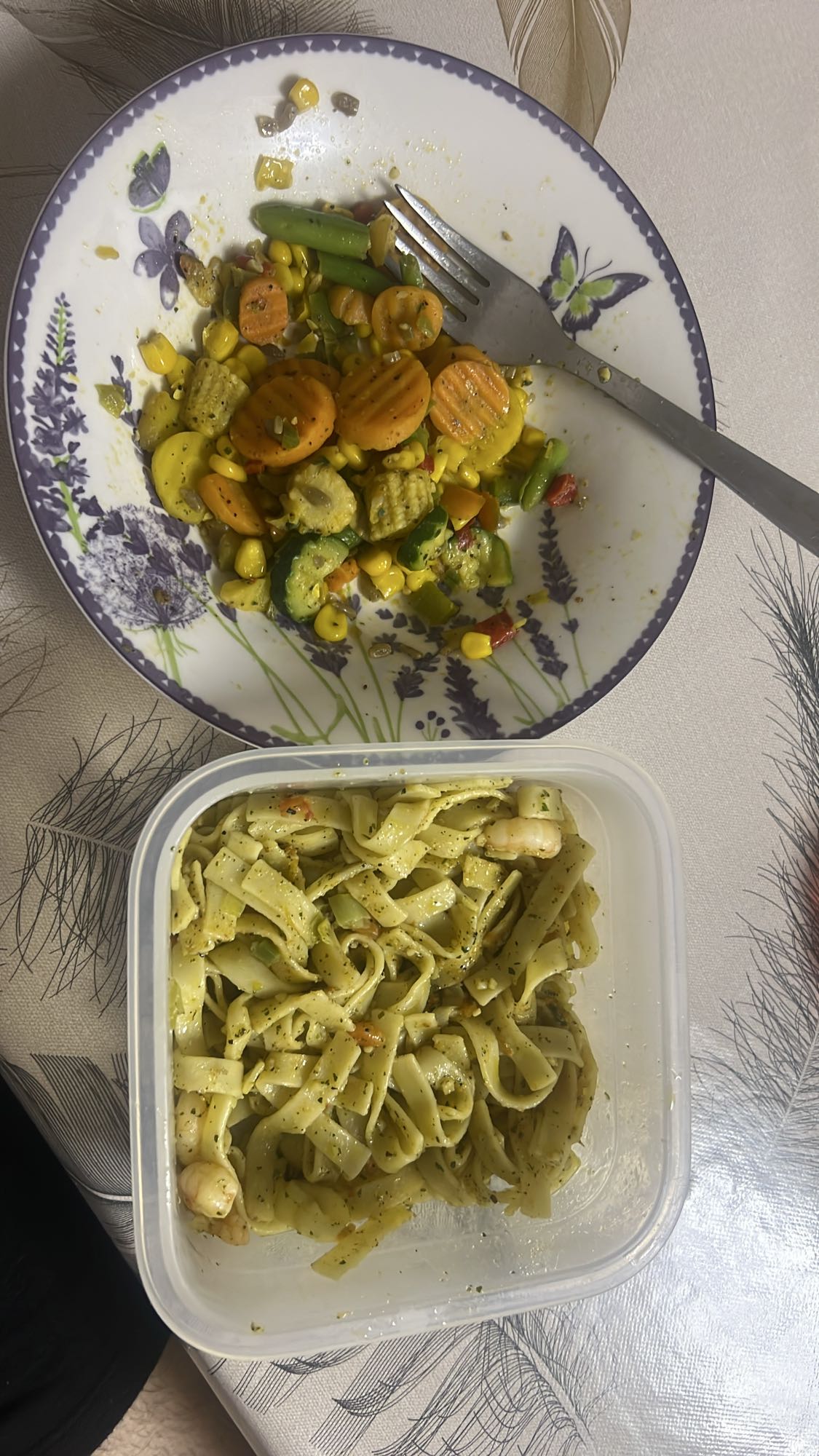 Paste cu creveti si legume