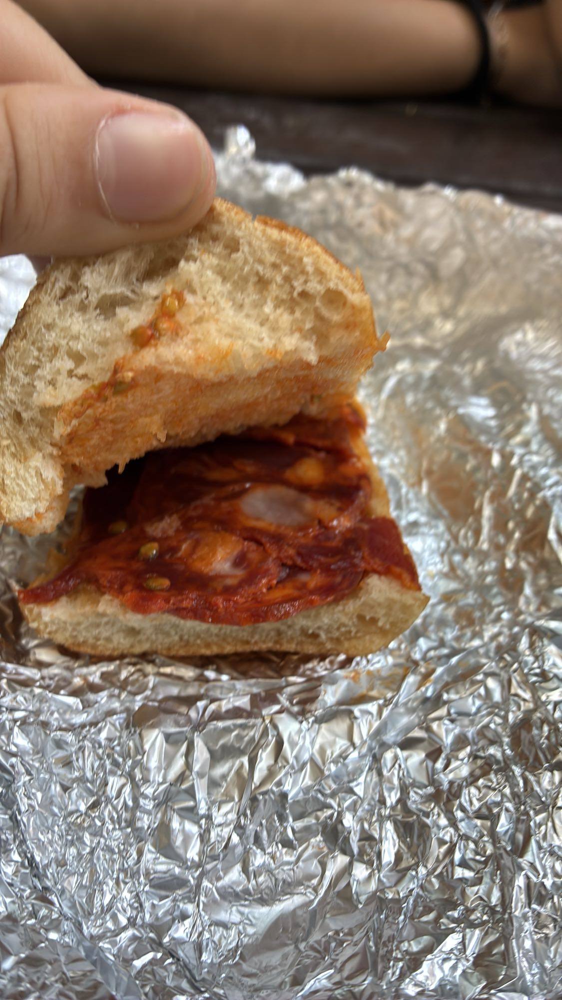bocadillo de chorizo