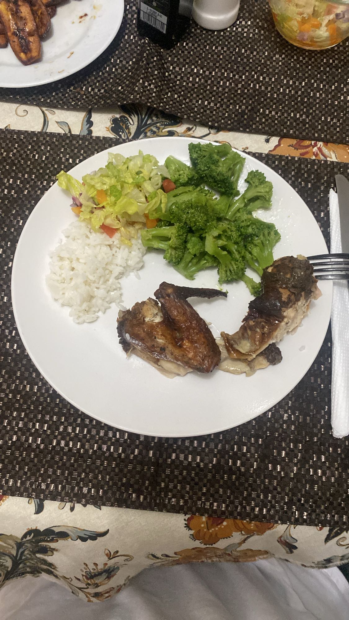 Pollo con arroz y brócoli