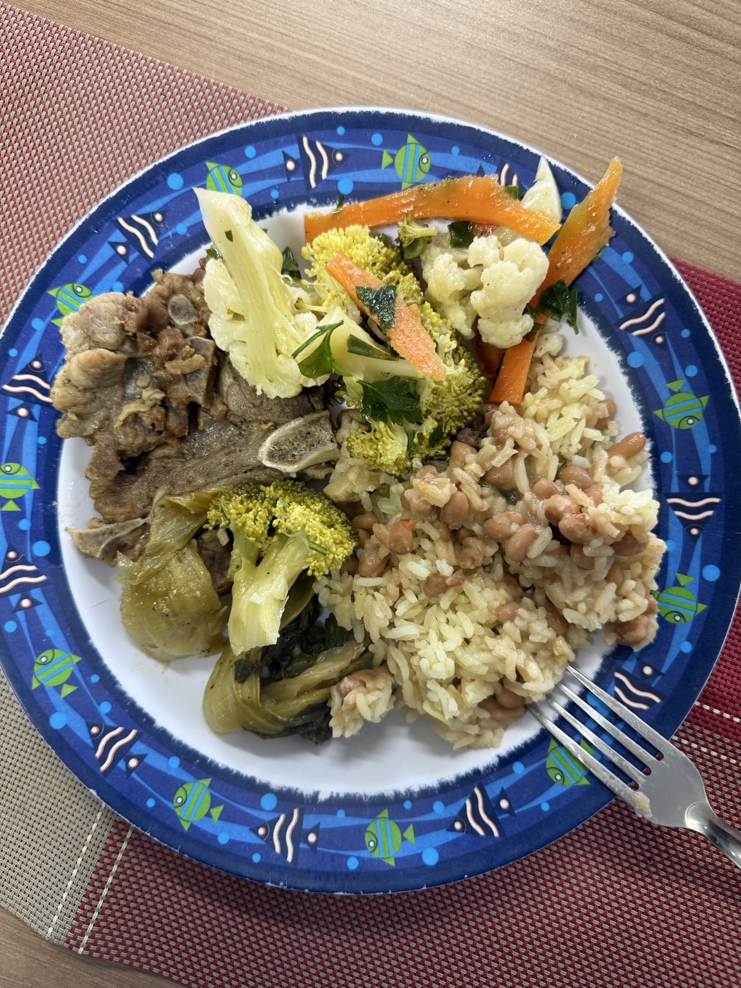 Arroz, feijao e carne