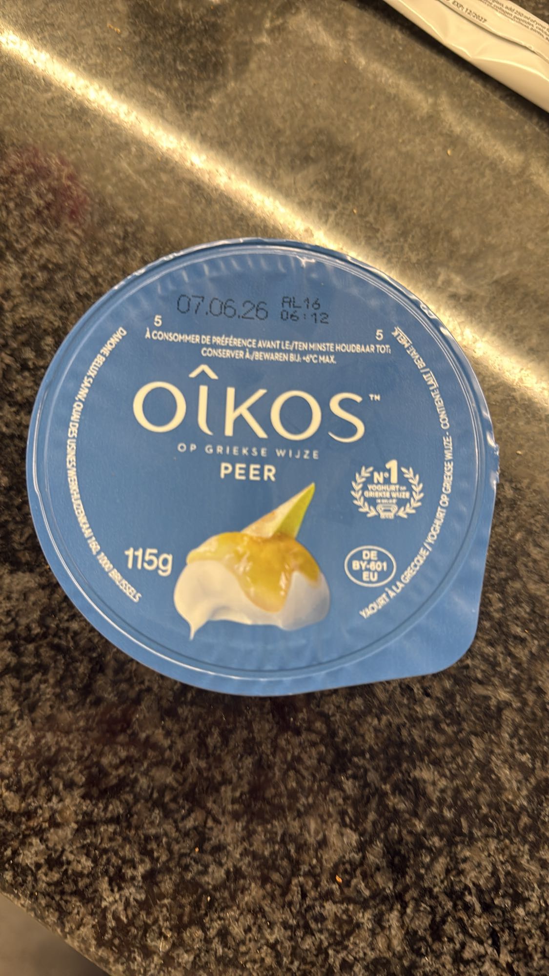 Griekse yoghurt peer
