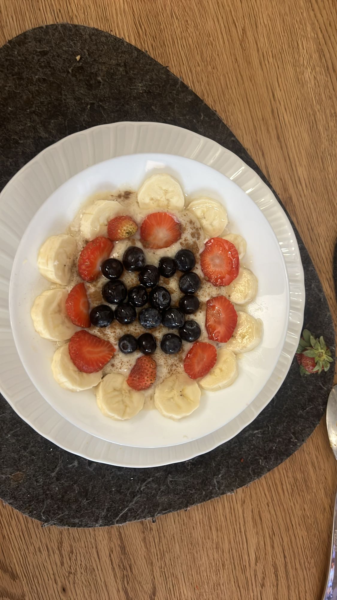 Porridge con frutta