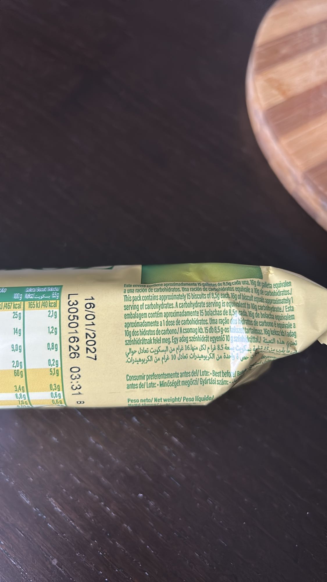 Pachet de biscuiți