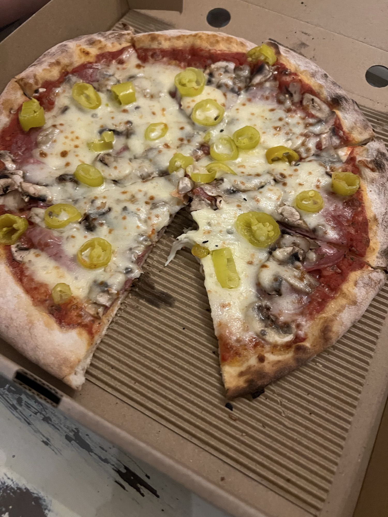 Mushroom Ham Pizza