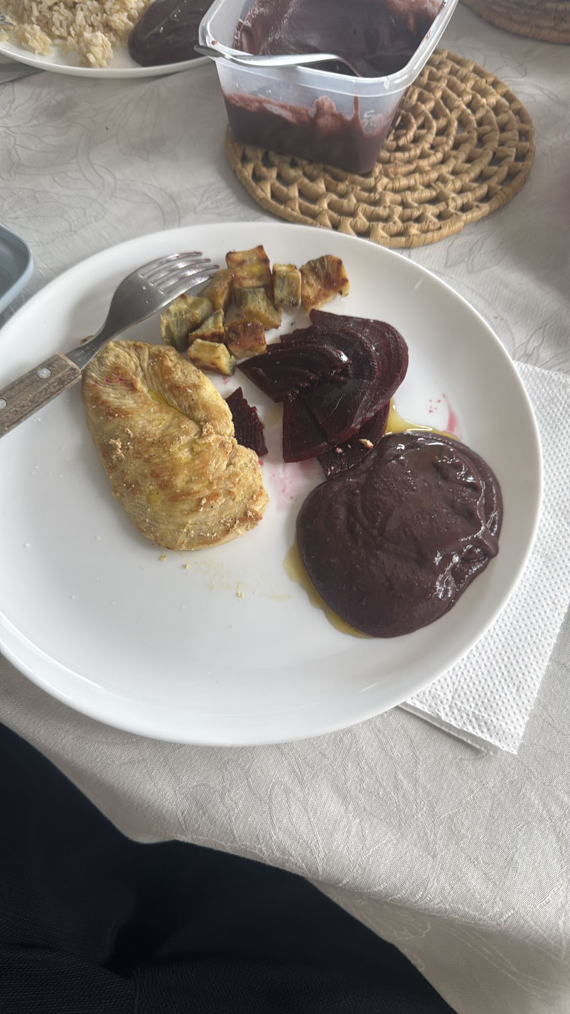 Frango com beterraba