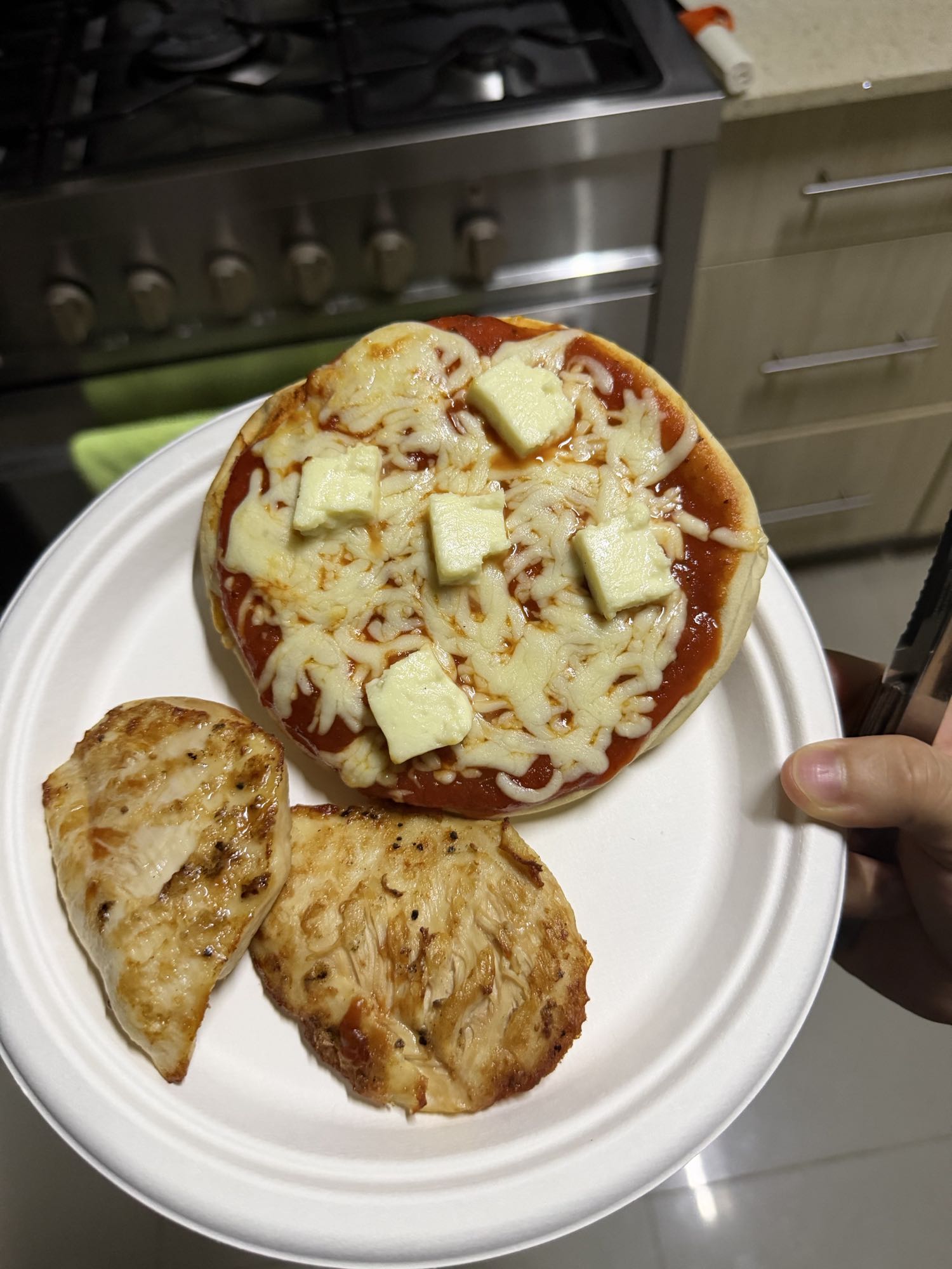 pizza con pollo