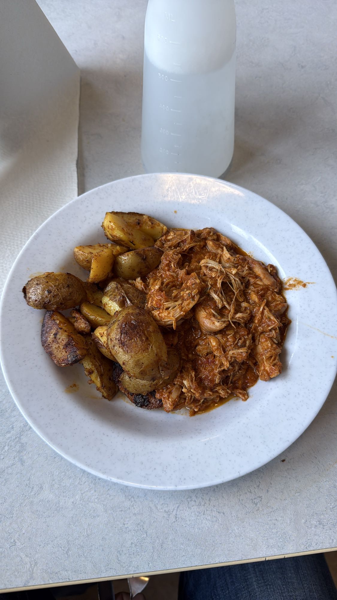 Pulled kyckling med potatis