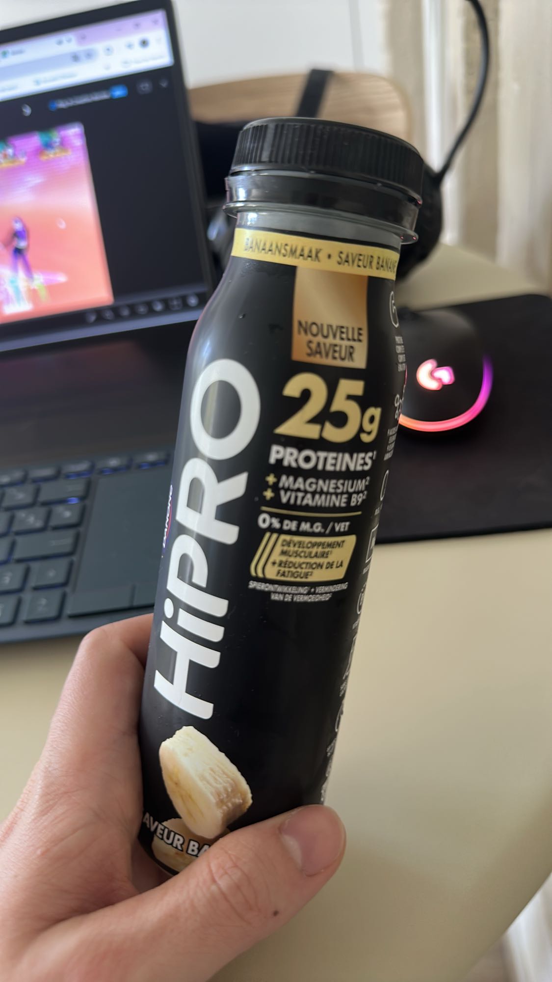 Boisson protéinée banane