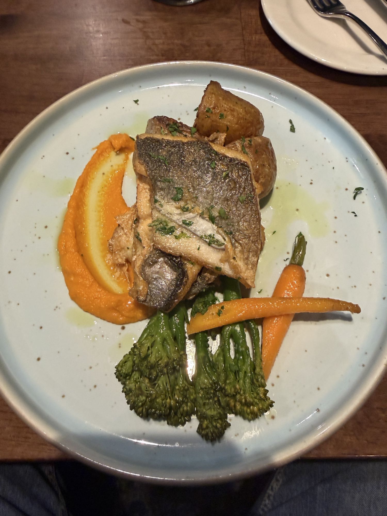 Branzino con verdure