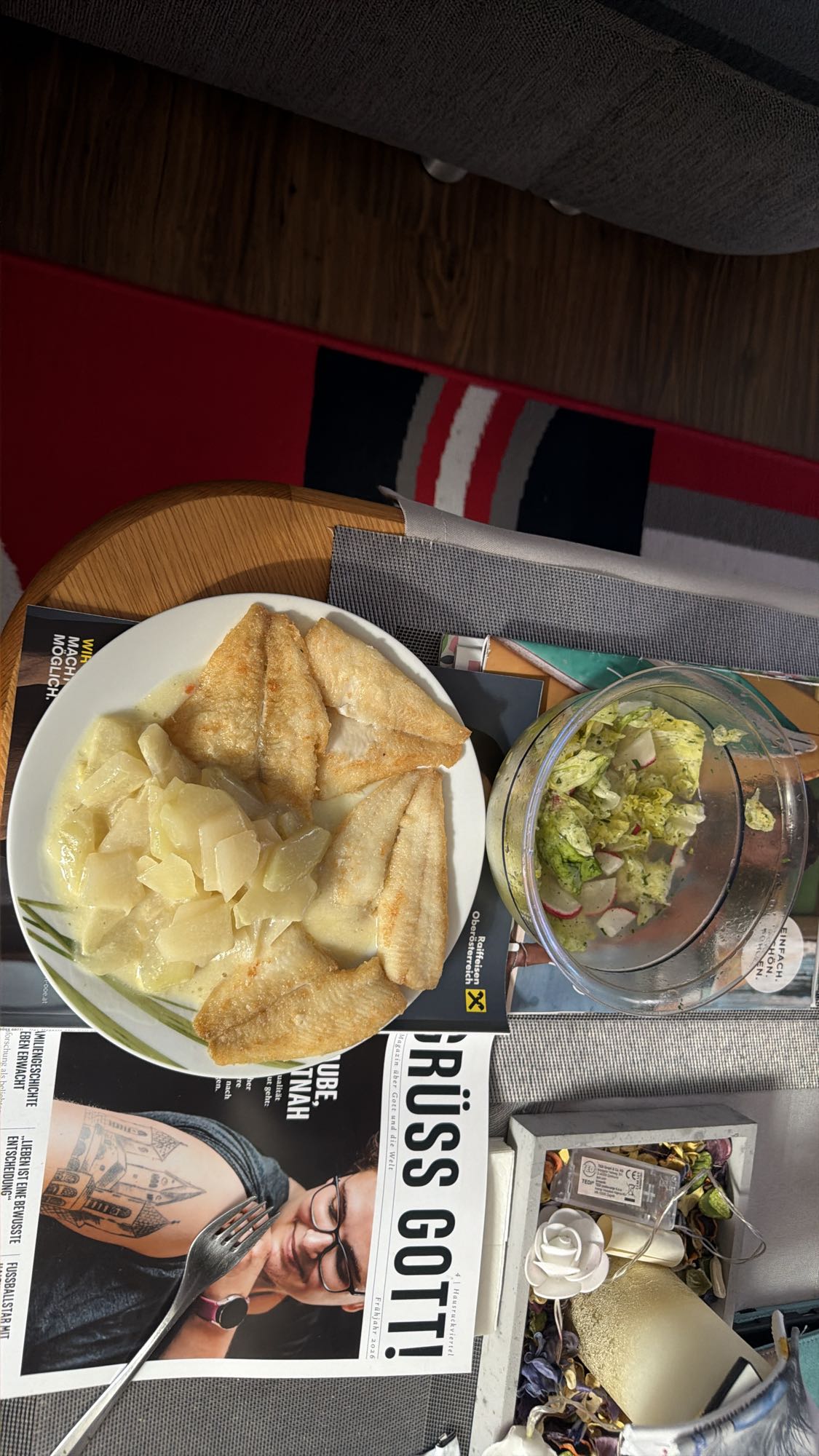 Gebratener Fisch Teller