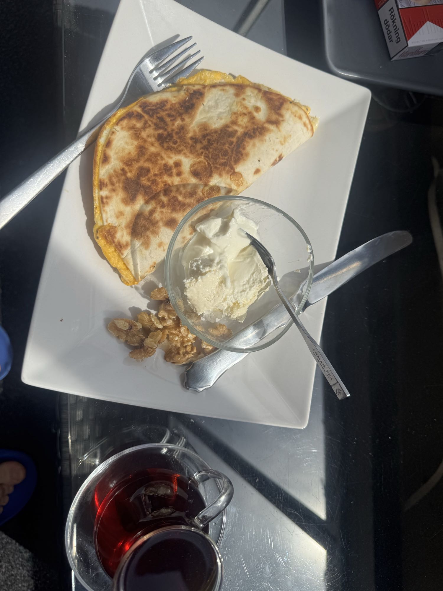 Quesadilla med yoghurt