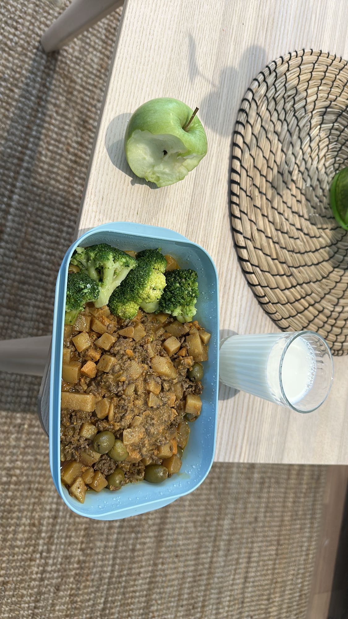 Köttfärs med broccoli