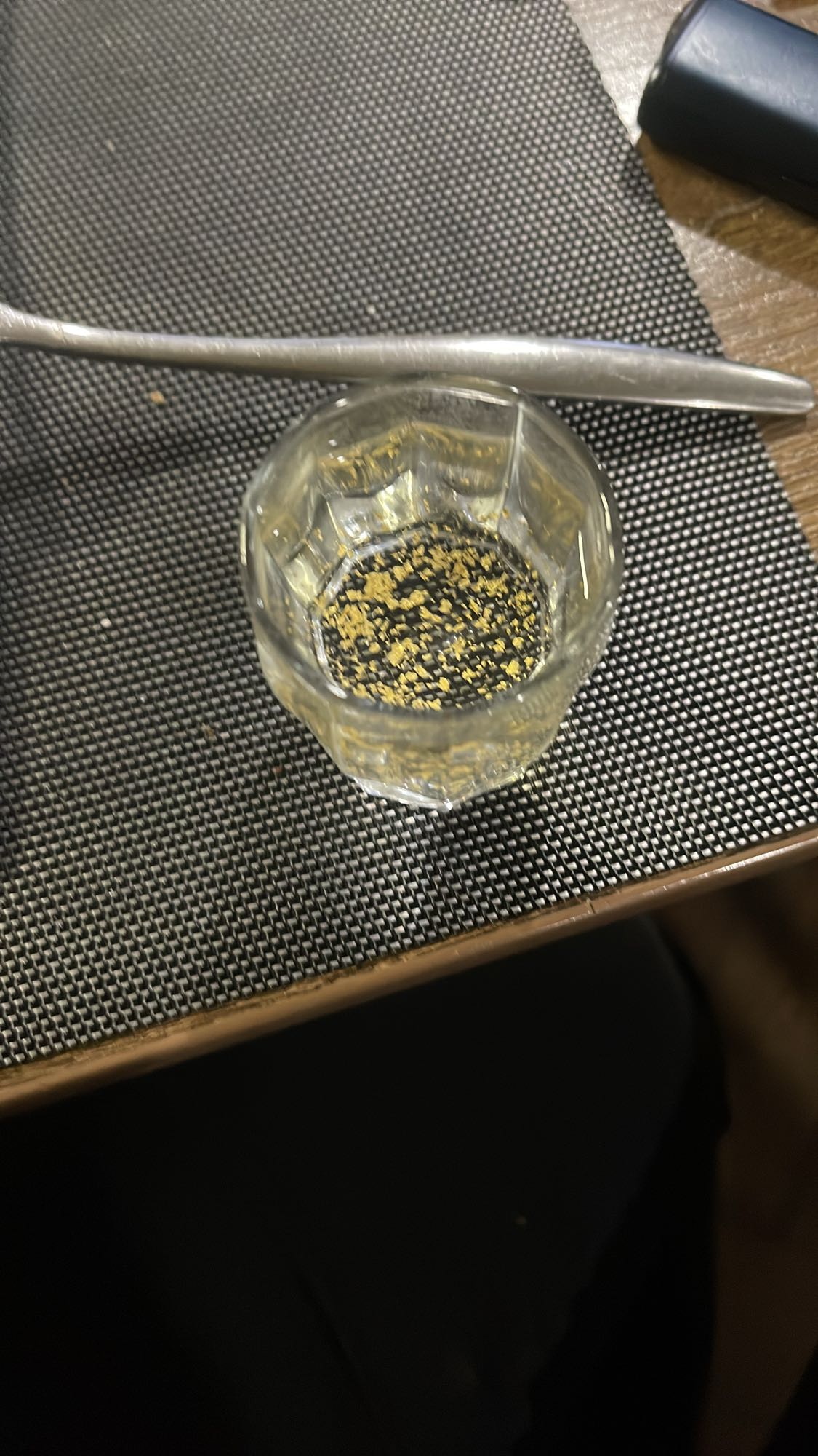 Vodka Shot with Gold Flakes