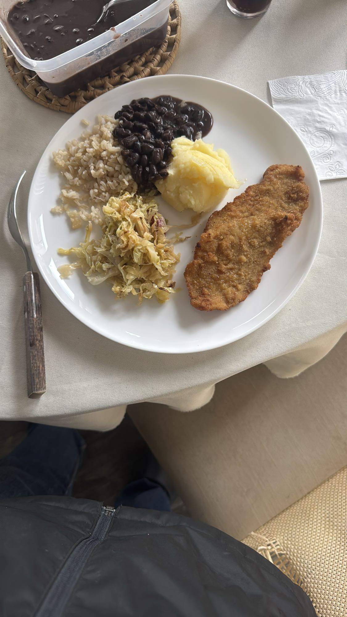Prato feito com feijão