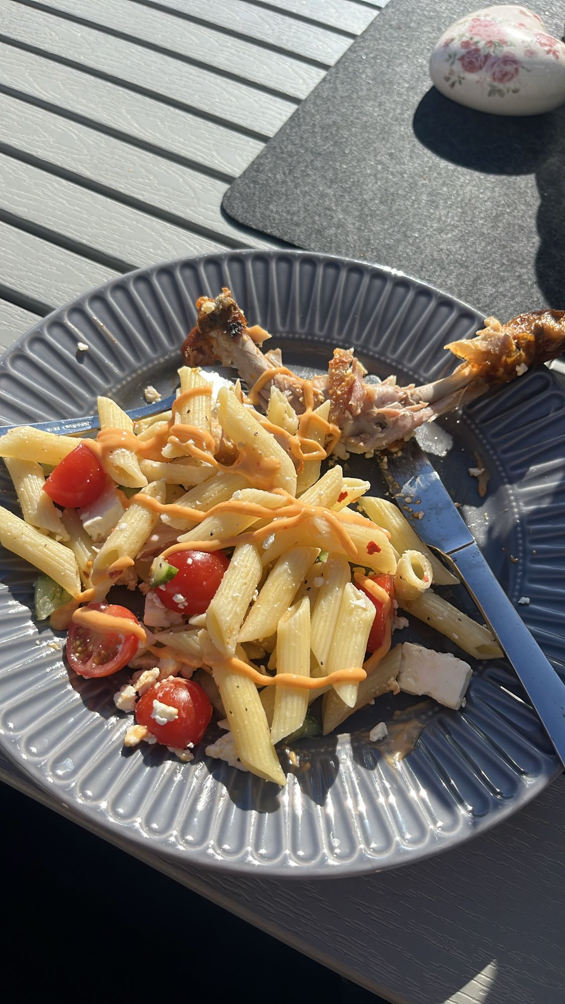 Pastasallad med kyckling