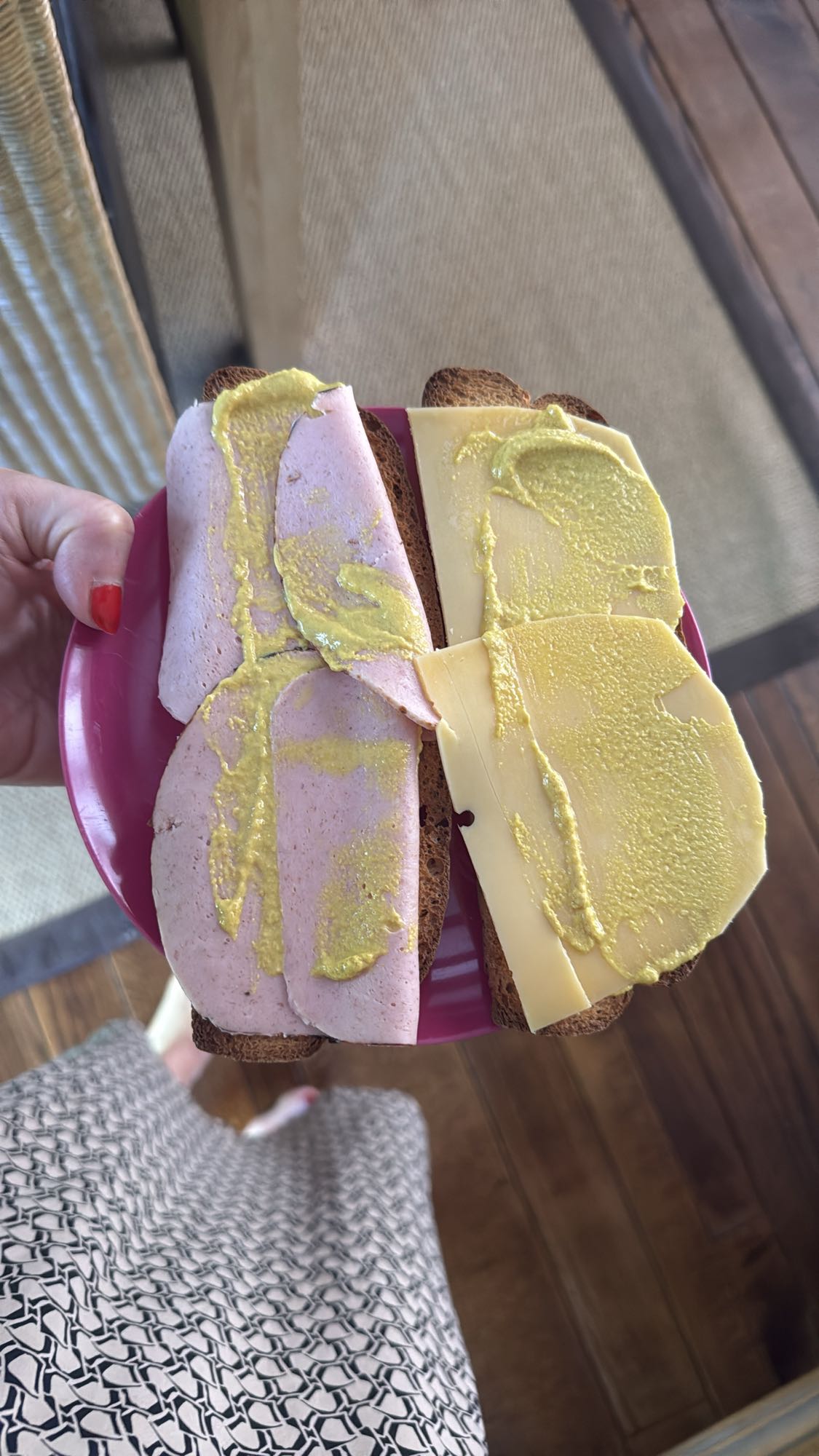 Brood met ham en kaas