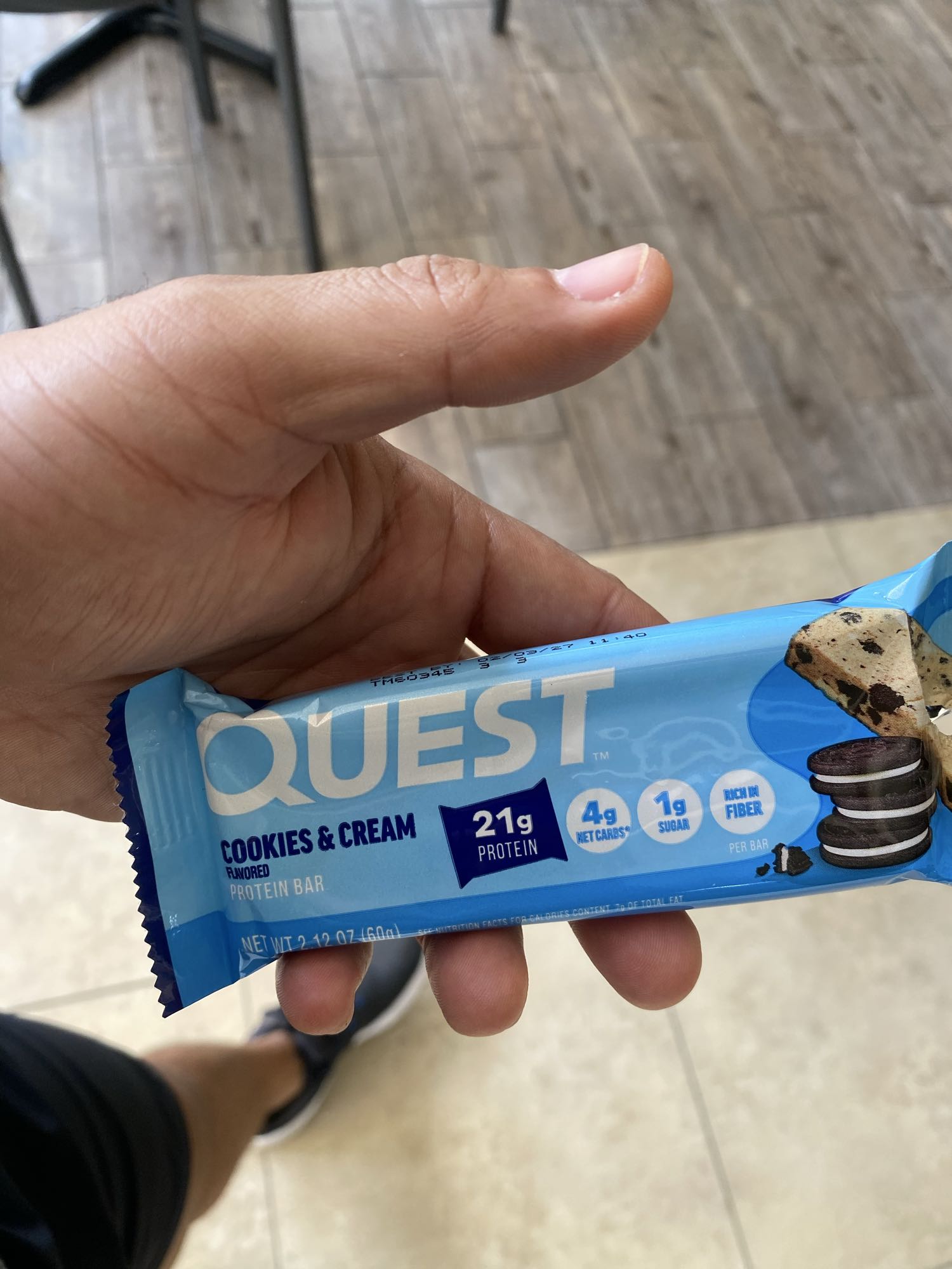 barra proteica galleta