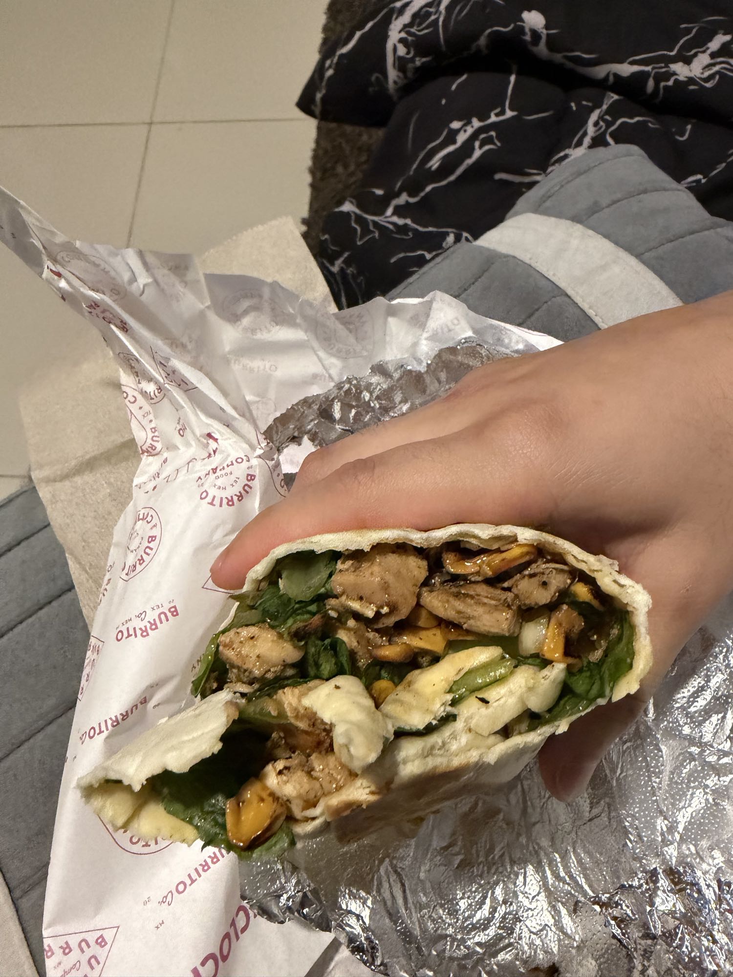 burrito de pollo