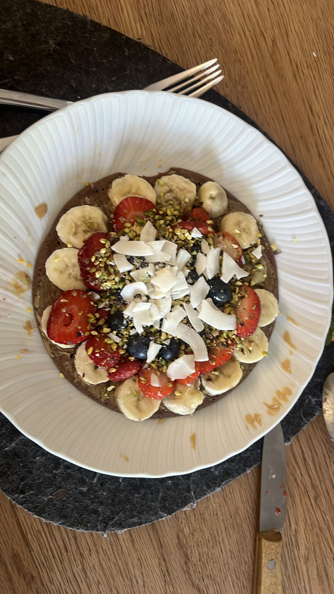 Pancake cacao con frutta