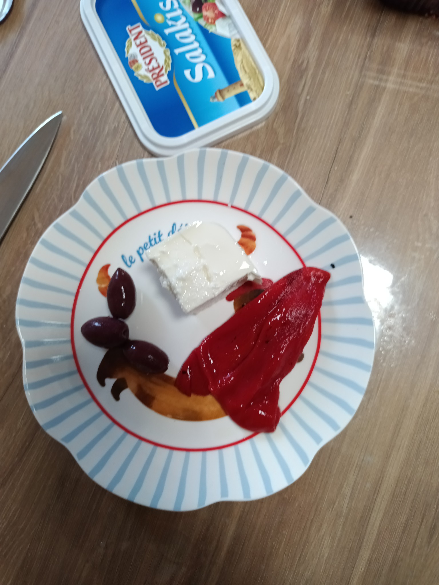 Feta Pepper Olive Plate