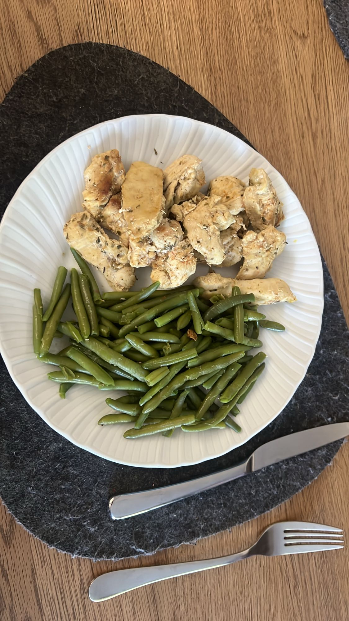 Pollo e fagiolini