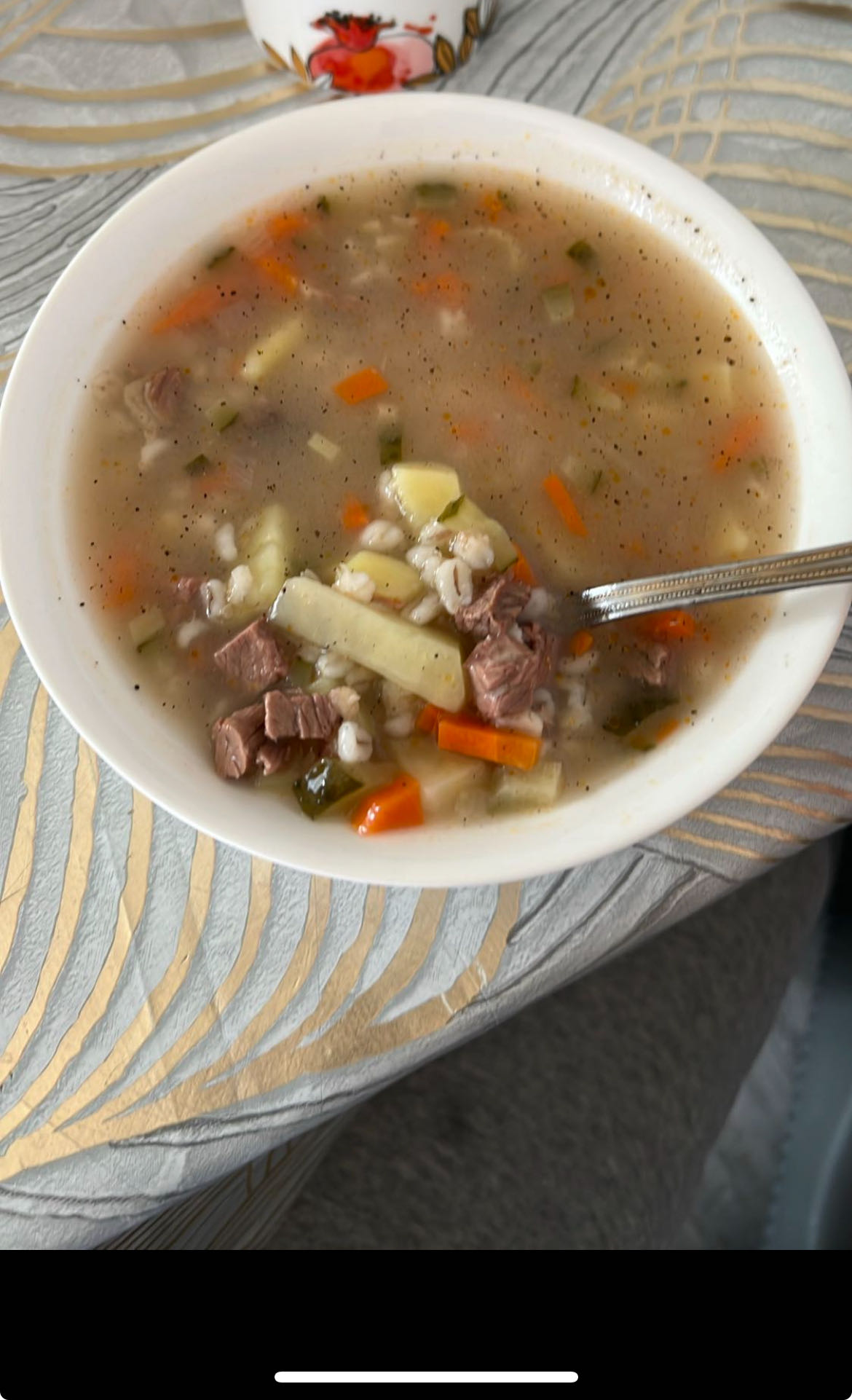 Суп с говядиной и рисом