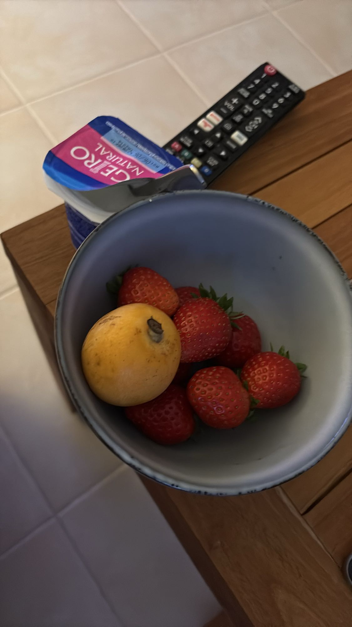 Strawberries, Loquat and Greek Yogurt