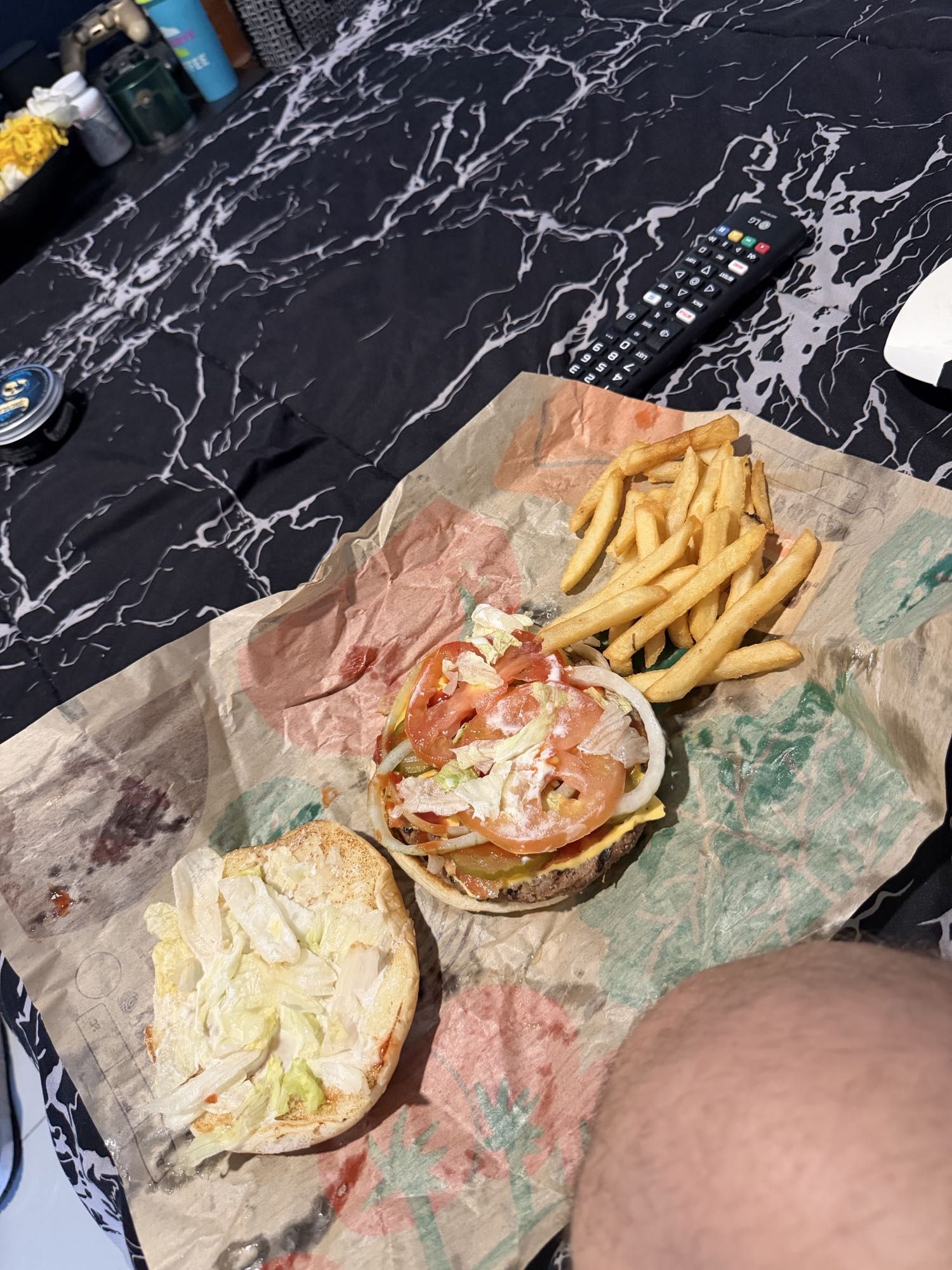 hamburguesa con papas