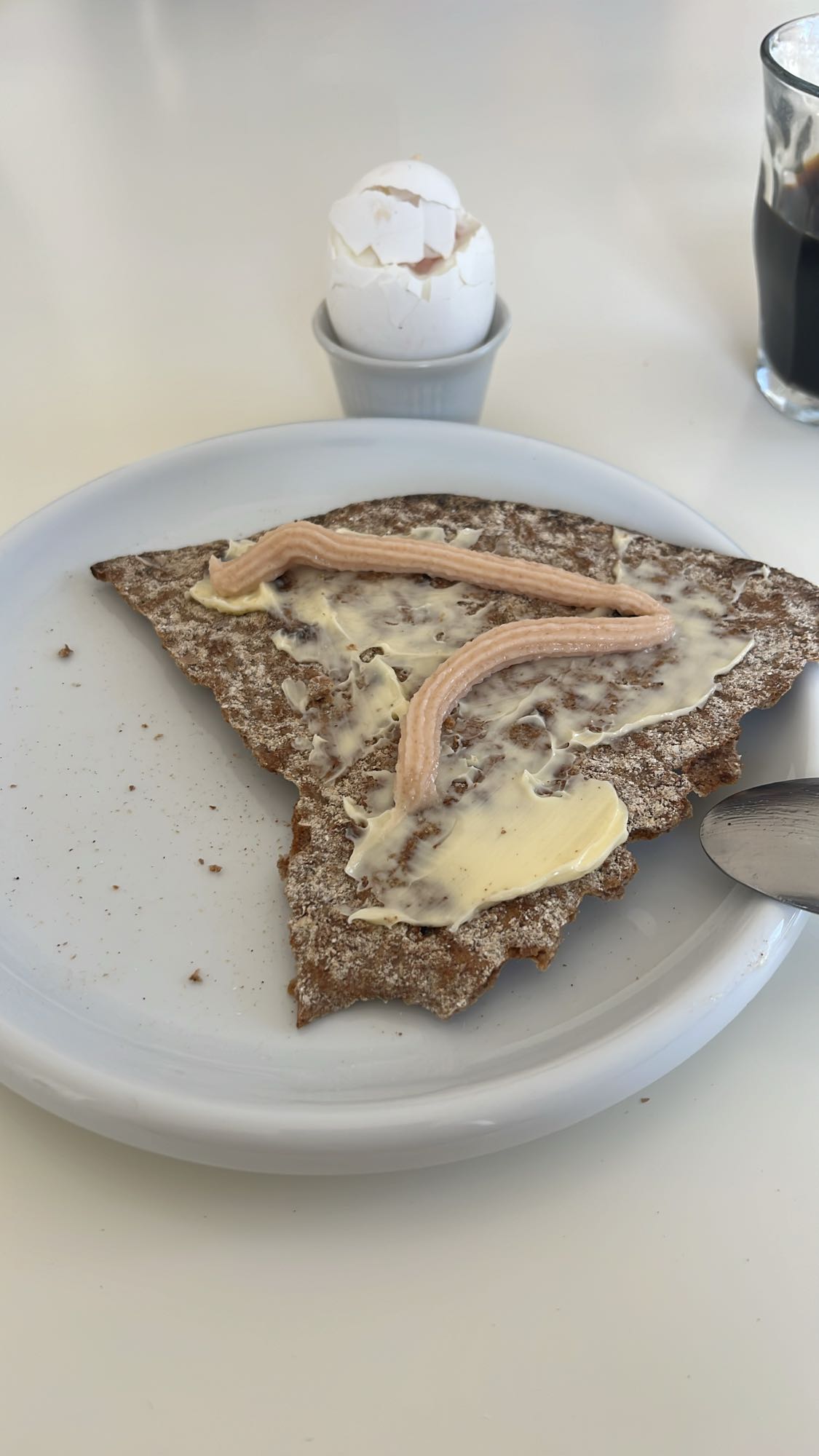 Knäckebröd med ägg