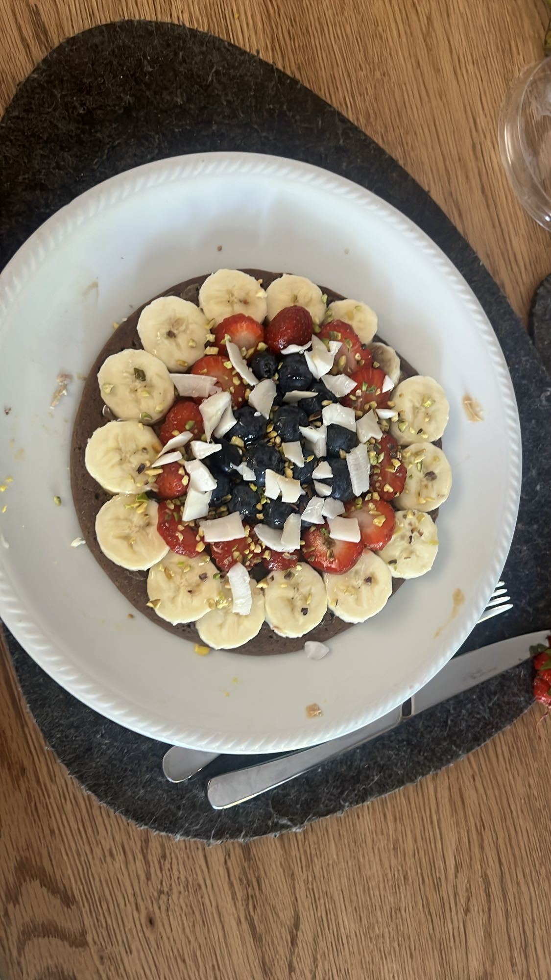 Pancake cacao con frutta