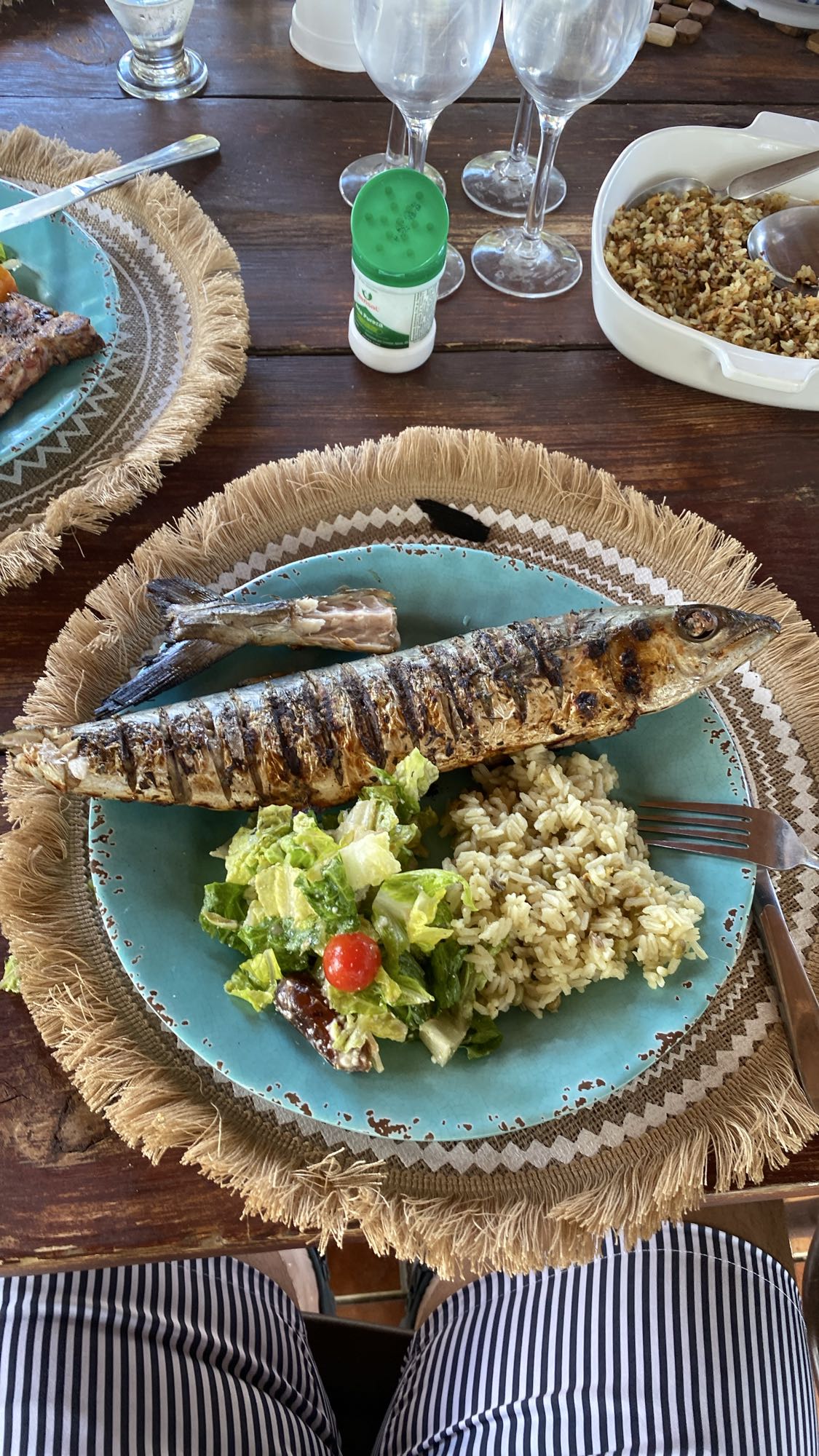 pescado con arroz