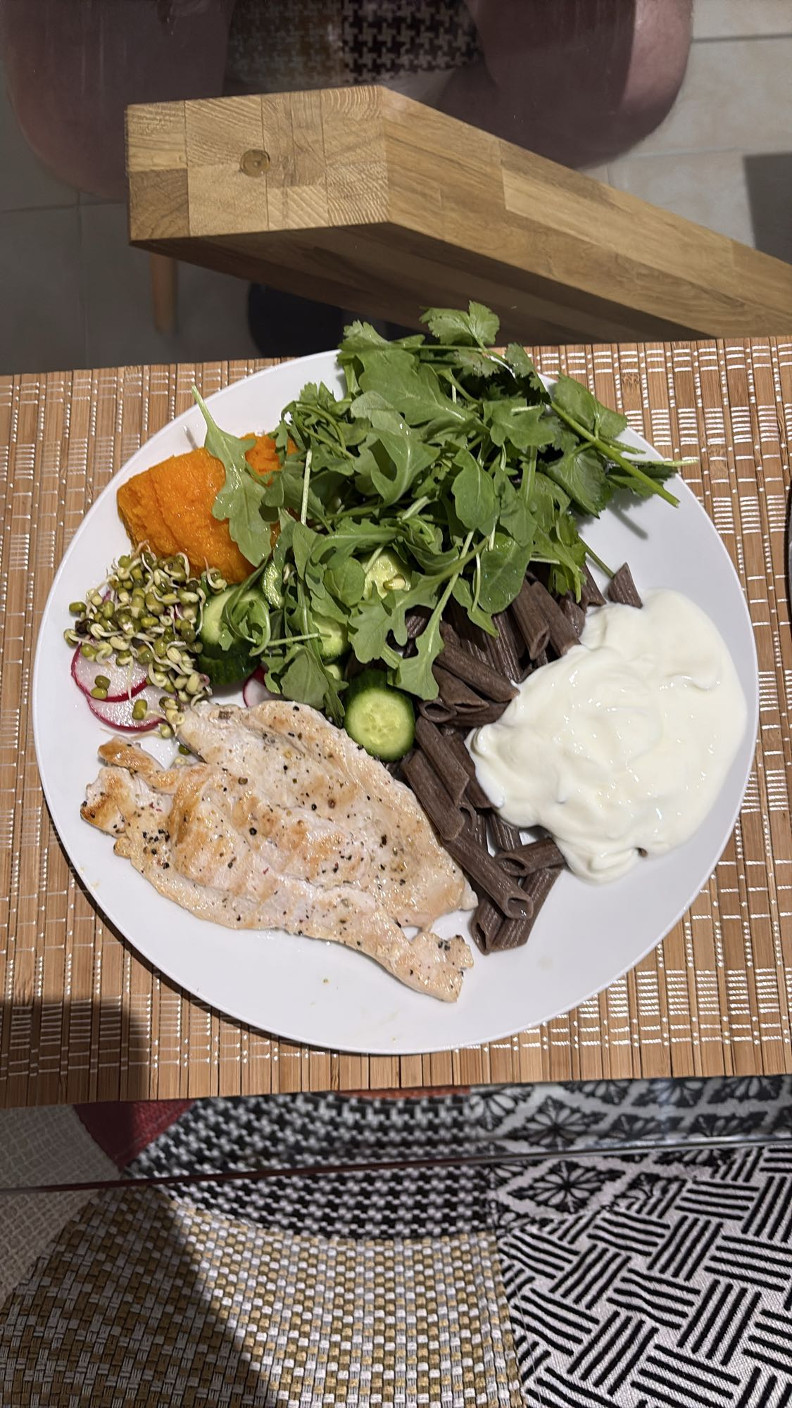 Chicken Buckwheat Pasta Salad Plate