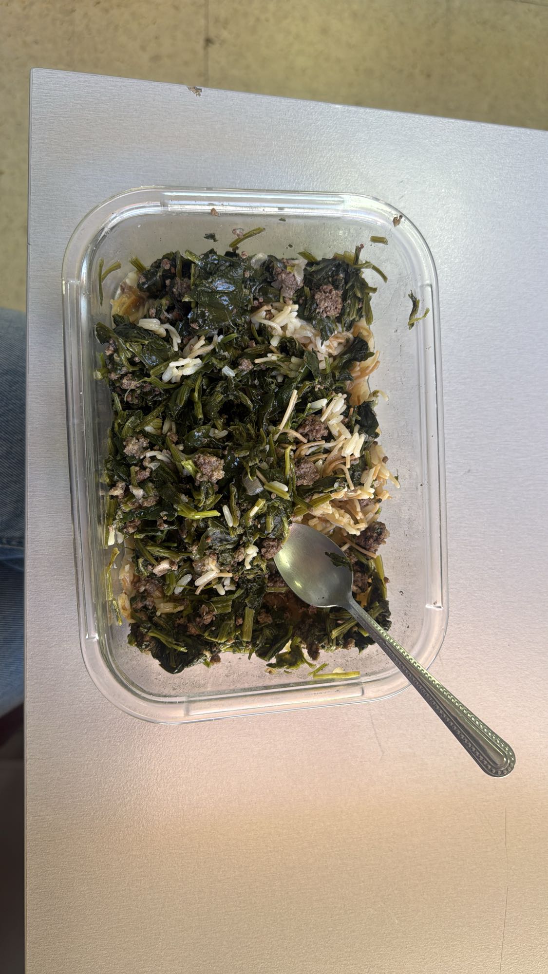 Rice Beef Spinach Bowl