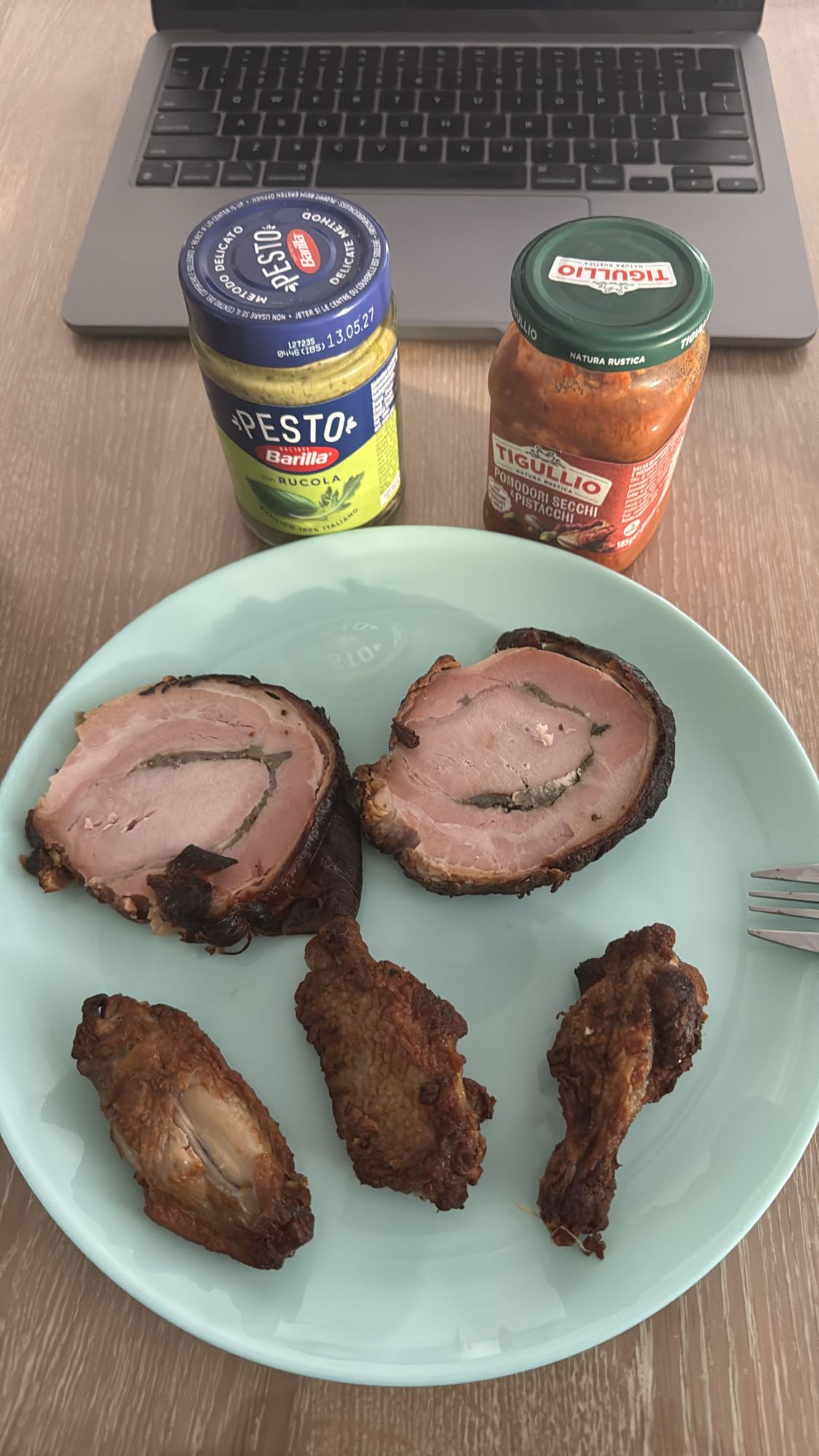 Stuffed Pork and Wings