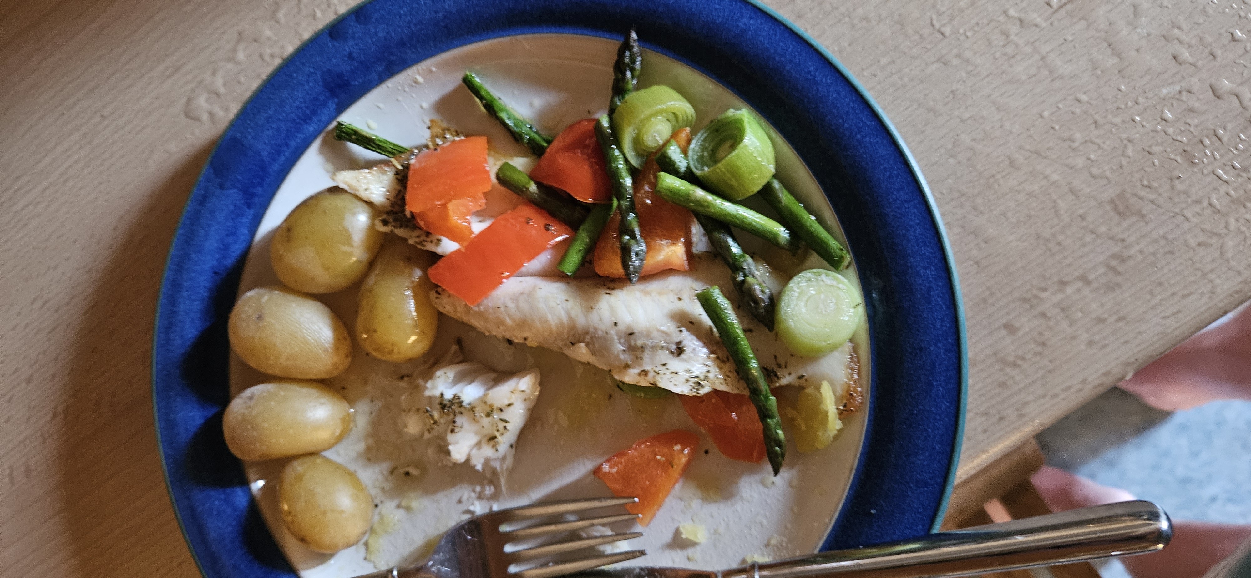 Fish with Veg and Potatoes