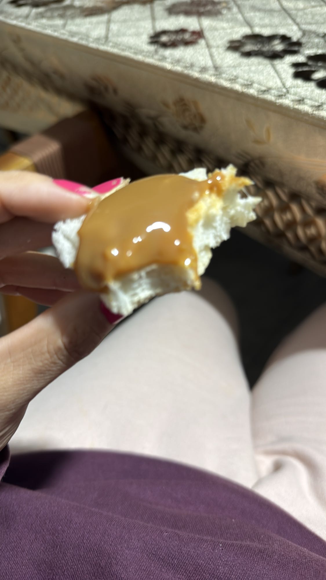 Pão com doce de leite