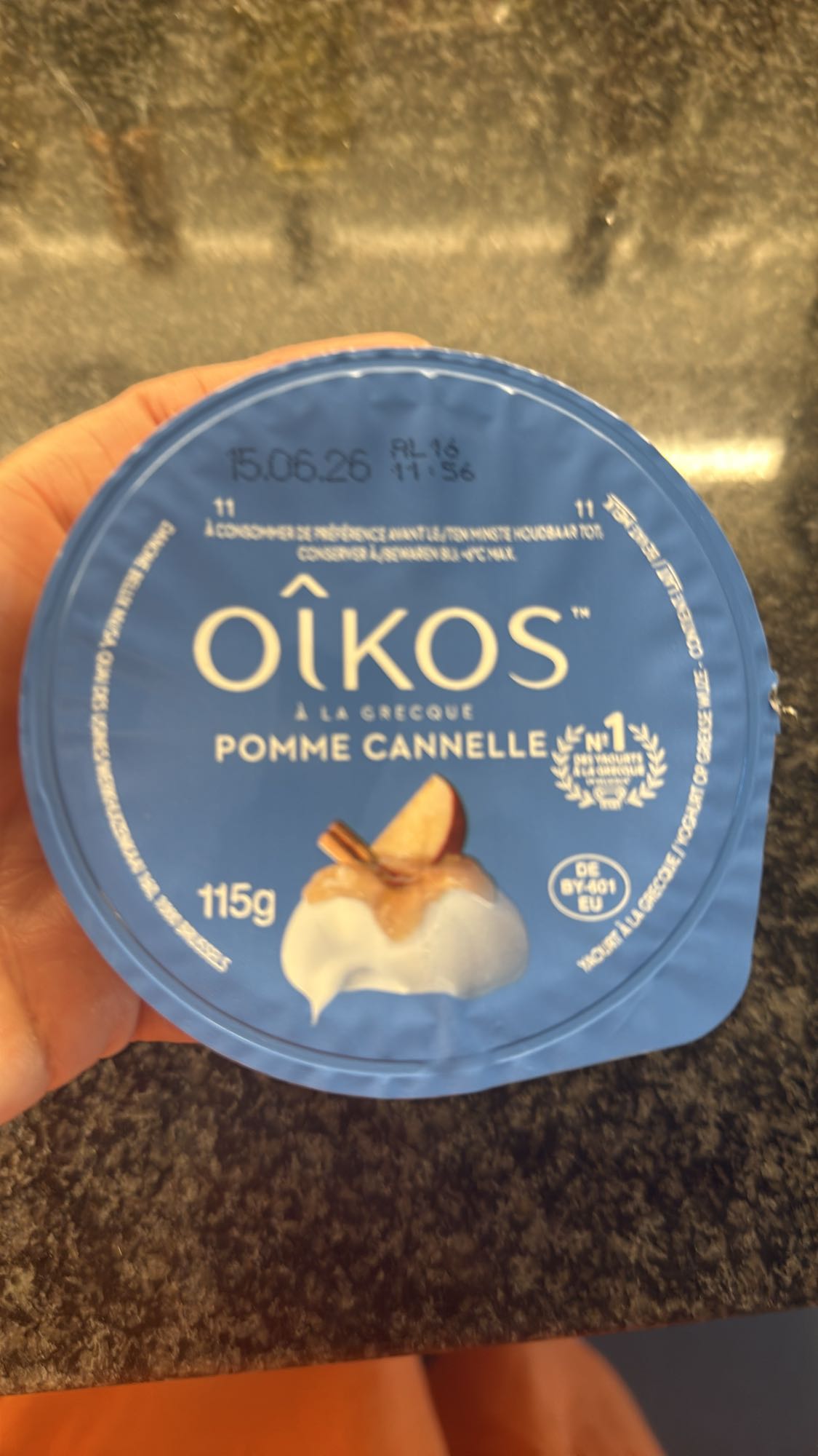 Griekse yoghurt appel