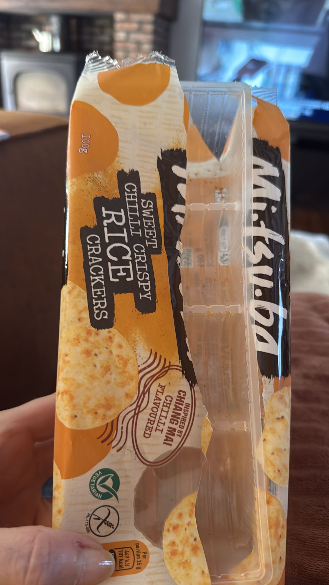 Zoete chili rijstcrackers