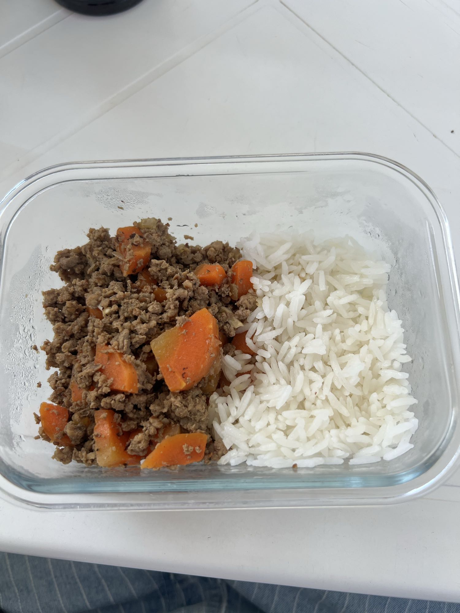 Arroz com carne moída