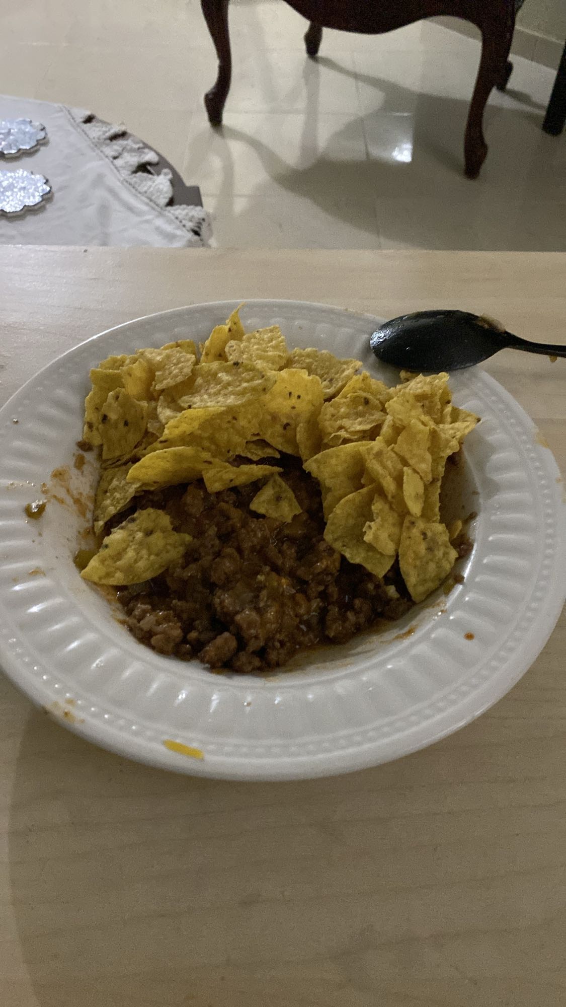 carne molida con nachos