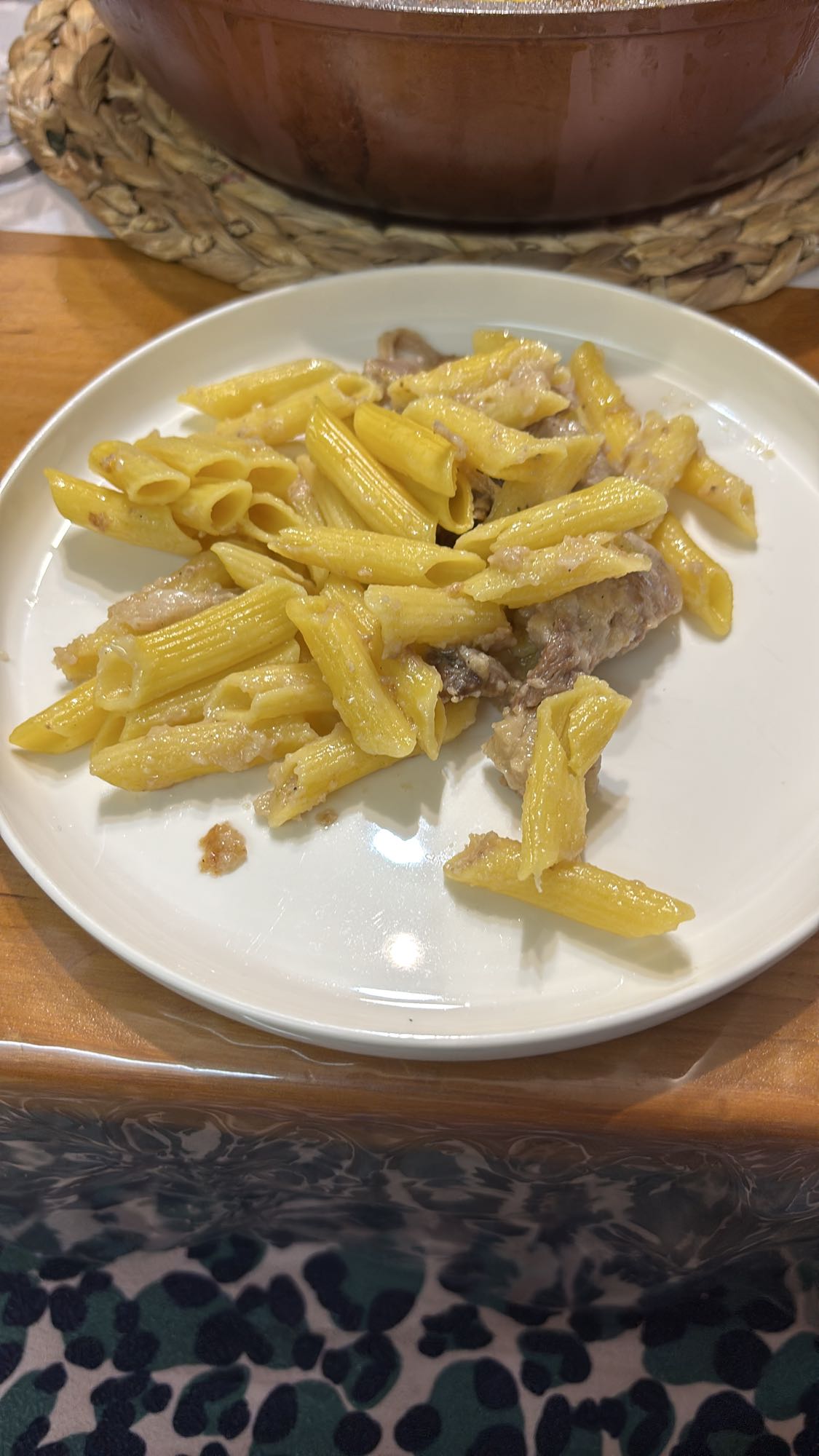 Tejszínes húsos penne
