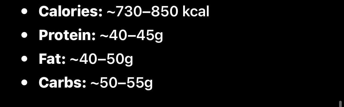 Macro Estimate Meal