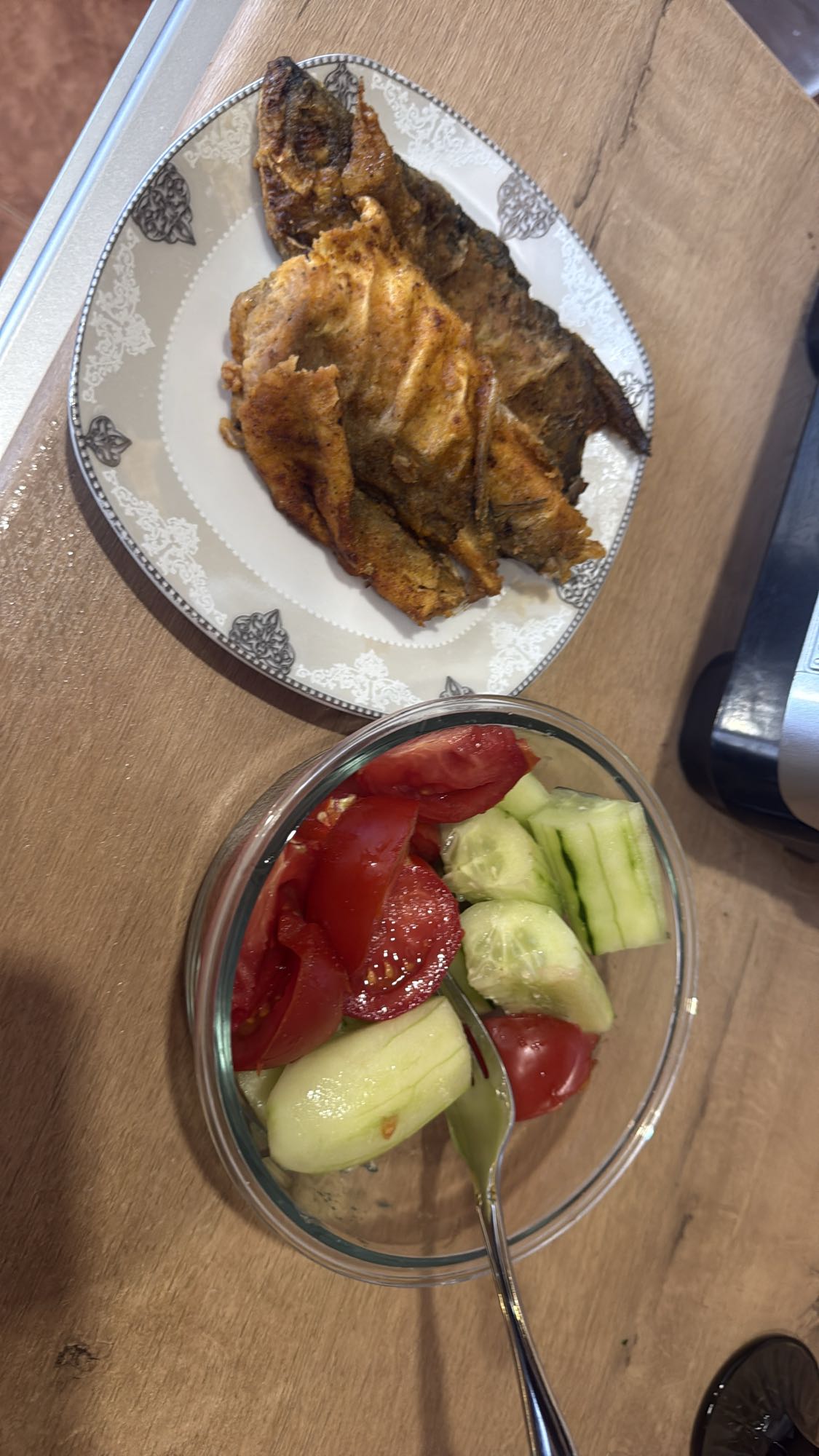 Grilled Fish and Salad